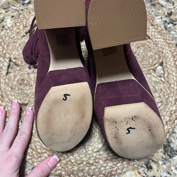 Free People Constantine Wrapped Platforms Red Cherry - Picture 6 of 6